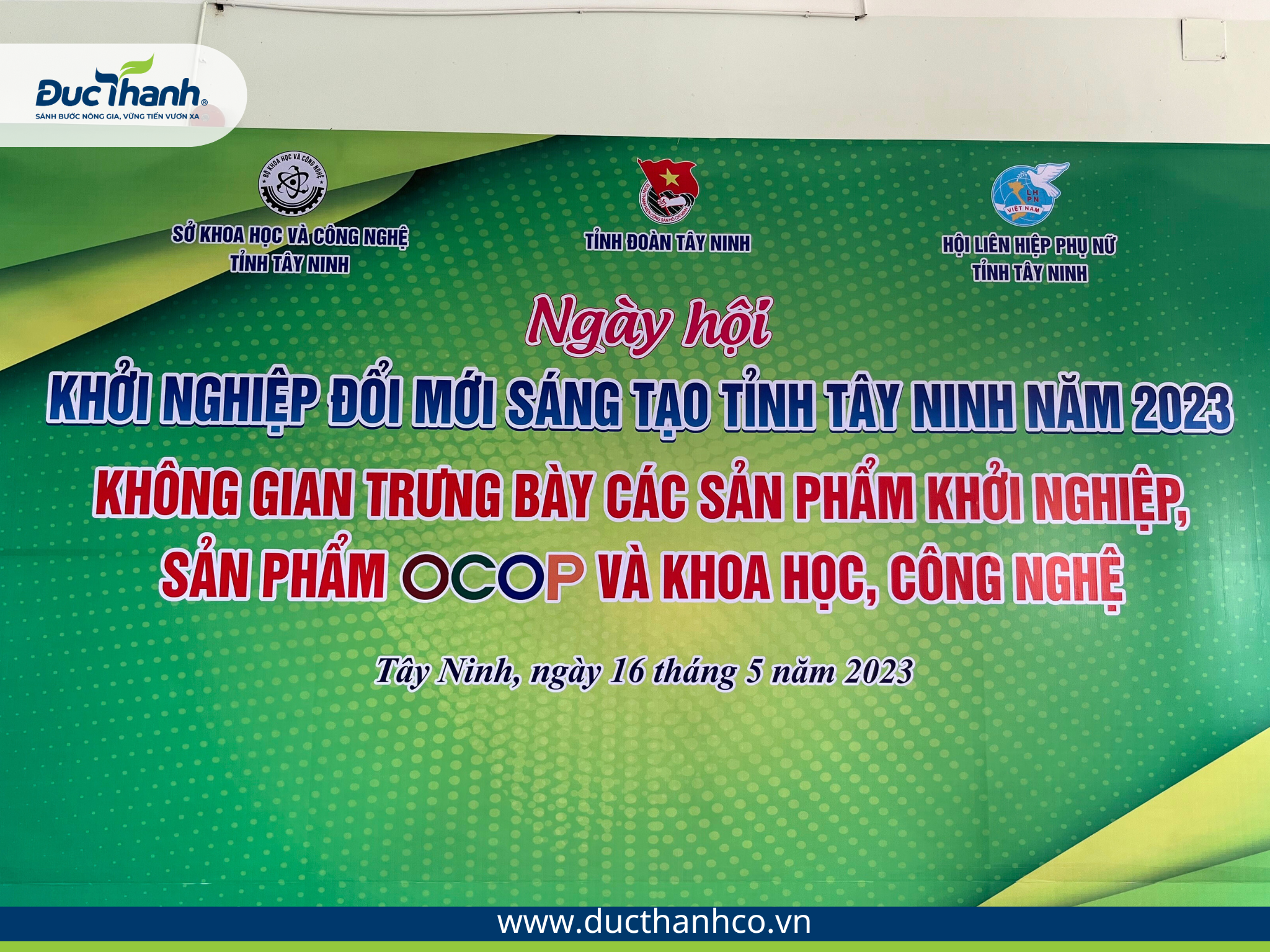 Công ty Đức Thành tham dự Ngày hội Khởi nghiệp đổi mới sáng tạo tỉnh Tây Ninh 2023