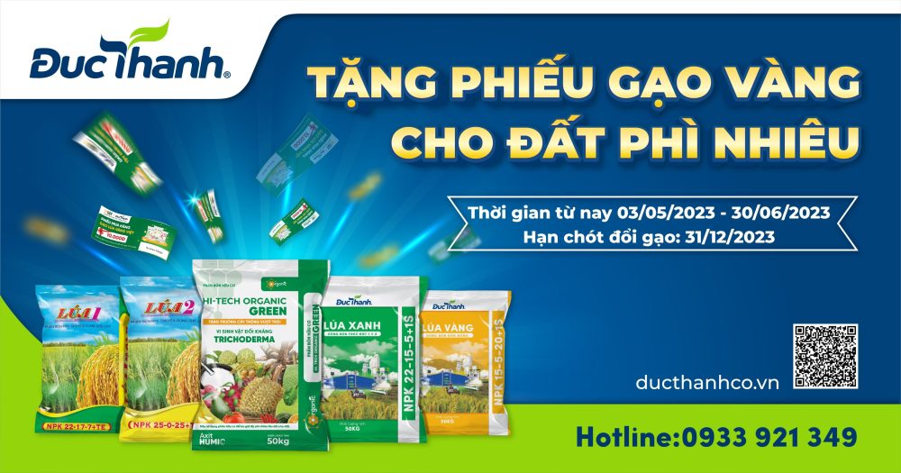Công ty Đức Thành cùng Lúa Vàng Việt đón chào vụ mùa Hè Thu với ưu đãi không thể bỏ lỡ: "Tặng phiếu gạo vàng - Cho đất phì nhiêu"