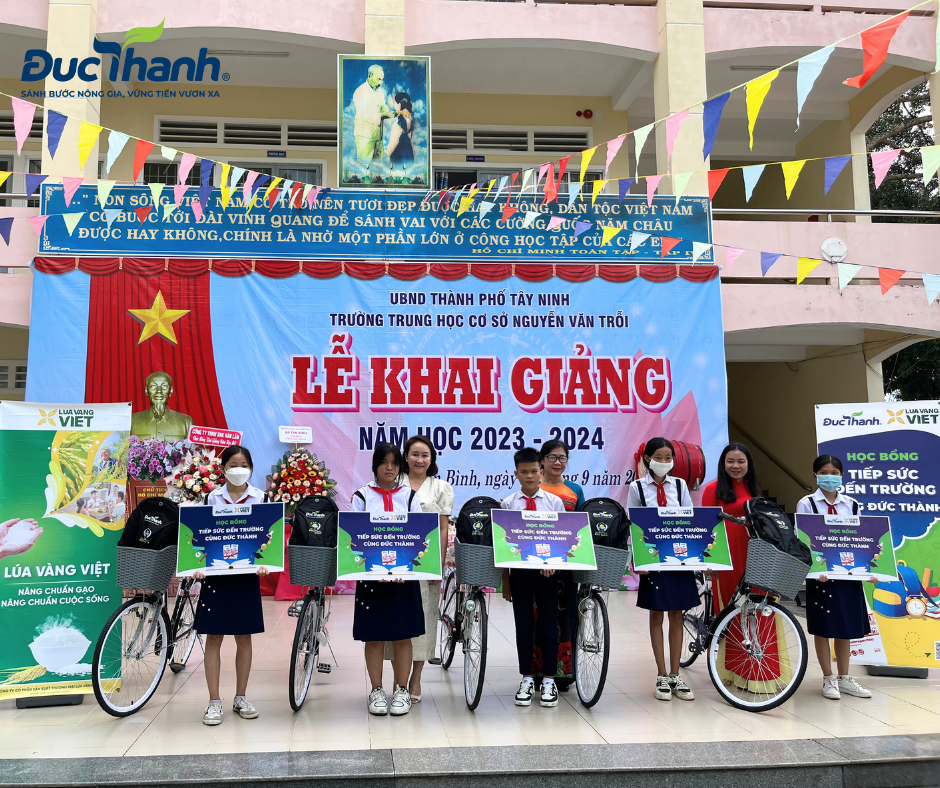 Học bổng "Tiếp sức đến trường cùng Đức Thành": Trao tặng 10 suất học bổng đến 2 trường tại TP. Tây Ninh