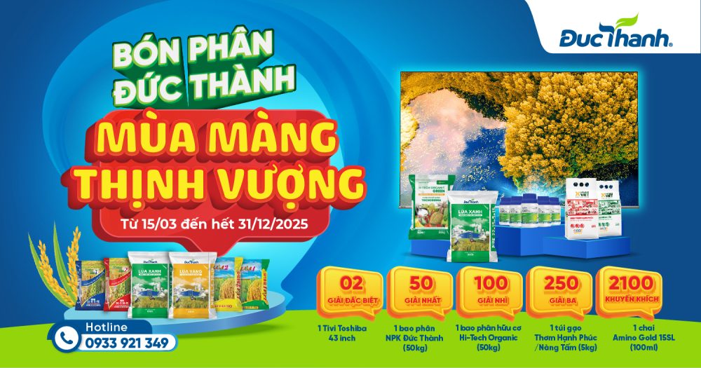 Khuyến mãi "Bón phân Đức Thành - Mùa màng thịnh vượng"