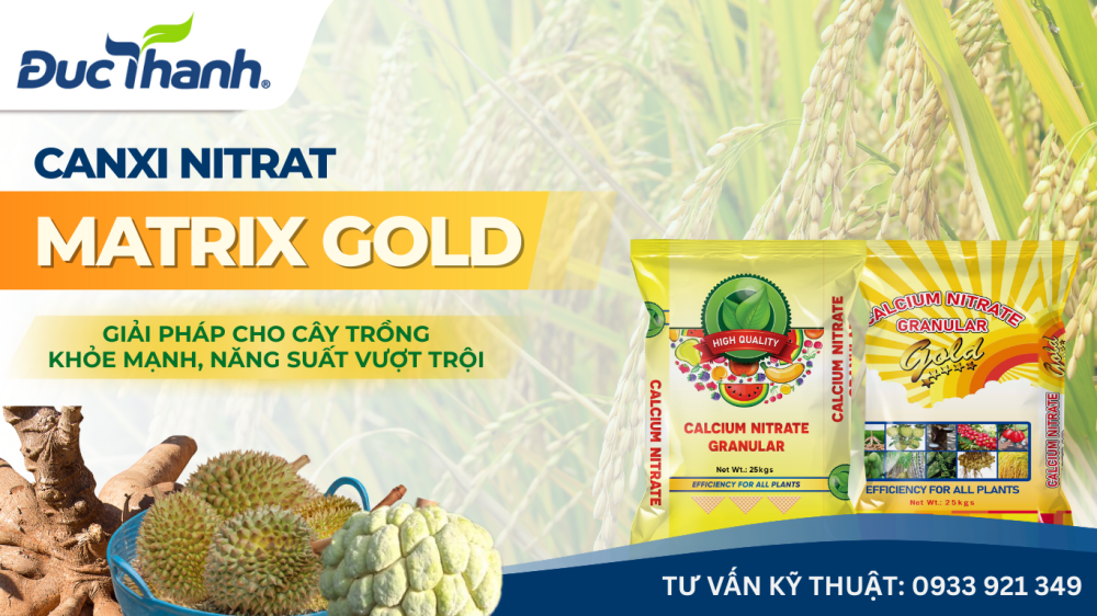 Phân bón Canxi Nitrat - Matrix Gold: Giải Pháp Cho Cây Trồng Khỏe Mạnh, Năng Suất Vượt Trội!