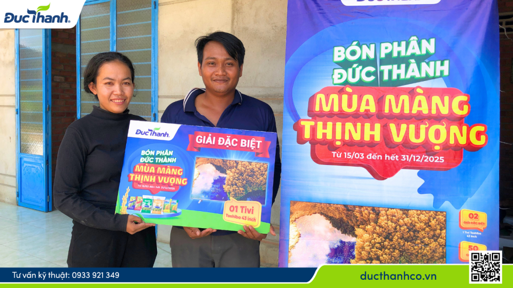 Anh Đặng Văn Dan - Quý khách hàng may mắn trúng giải đặc biệt CTKM "Bón phân Đức Thành - Mùa màng thịnh vượng"